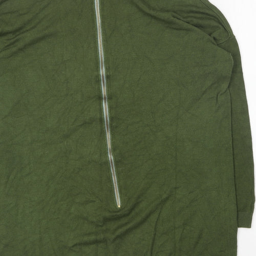 Atmosphere Womens Green Round Neck Viscose Pullover Jumper Size S