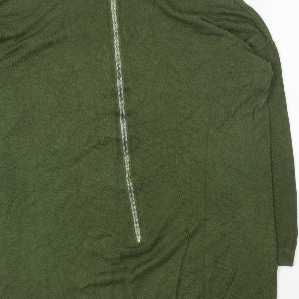 Atmosphere Womens Green Round Neck Viscose Pullover Jumper Size S