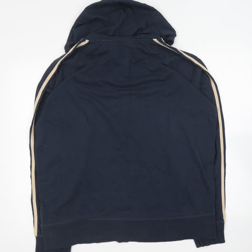 Easy Vintage Mens Blue Cotton Pullover Hoodie Size XL