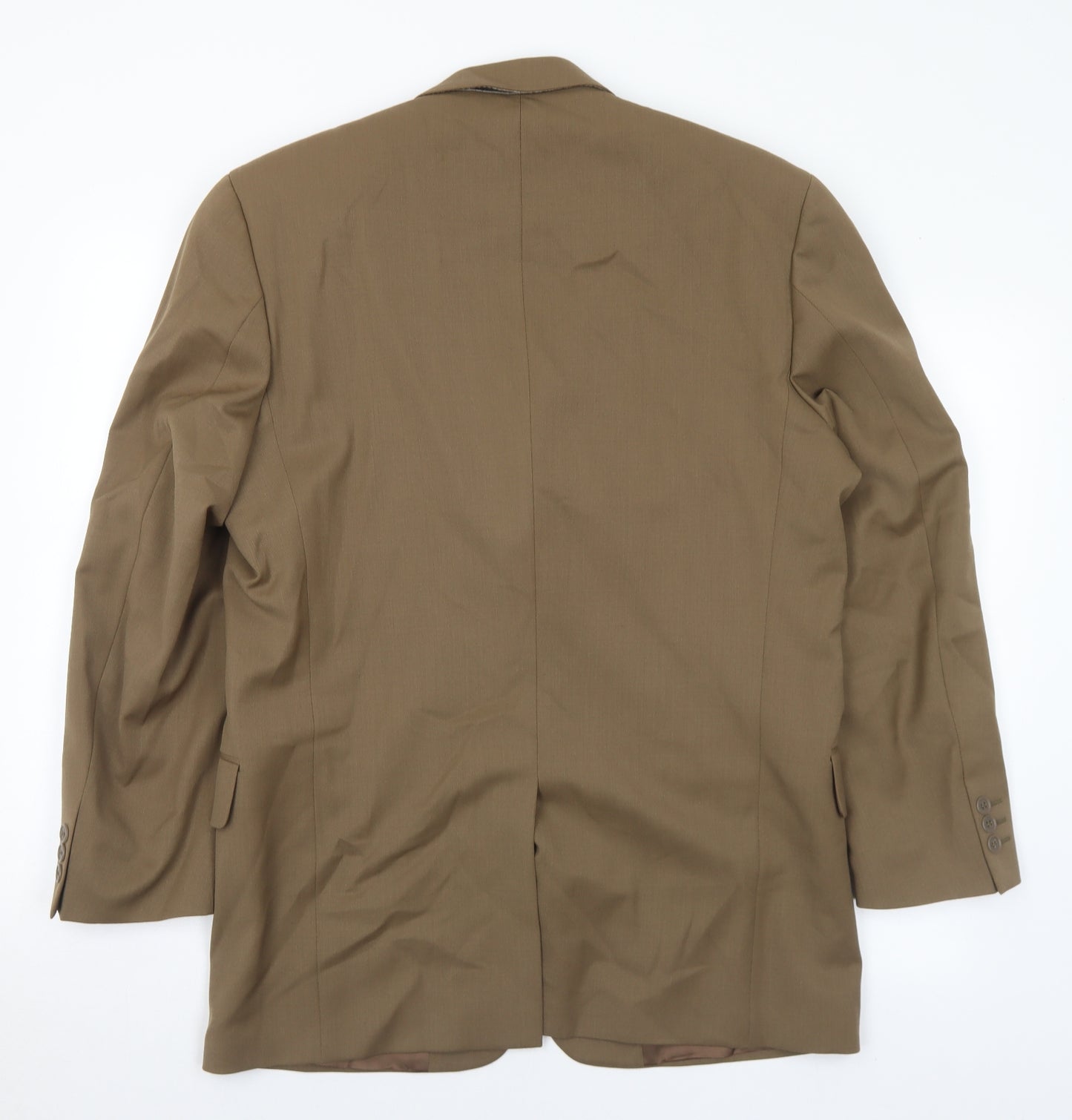 NEXT Mens Brown Wool 3 Piece Suit Jacket Size 40