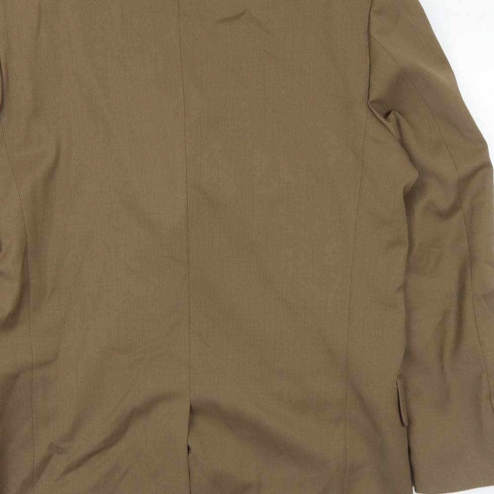 NEXT Mens Brown Wool 3 Piece Suit Jacket Size 40