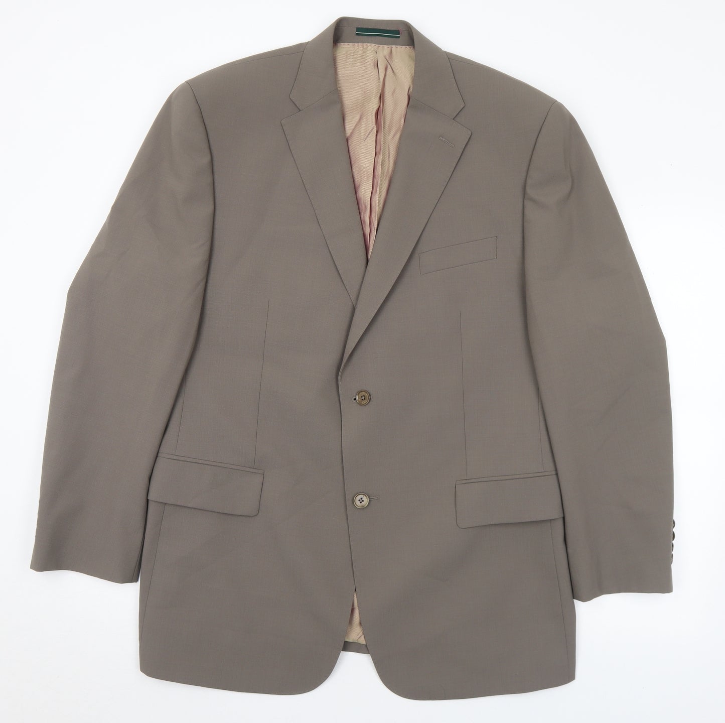Lee Greenwood Mens Grey Polyester Jacket Suit Jacket Size 44