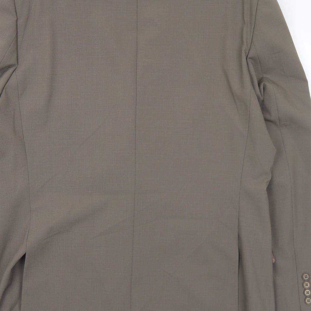 Lee Greenwood Mens Grey Polyester Jacket Suit Jacket Size 44