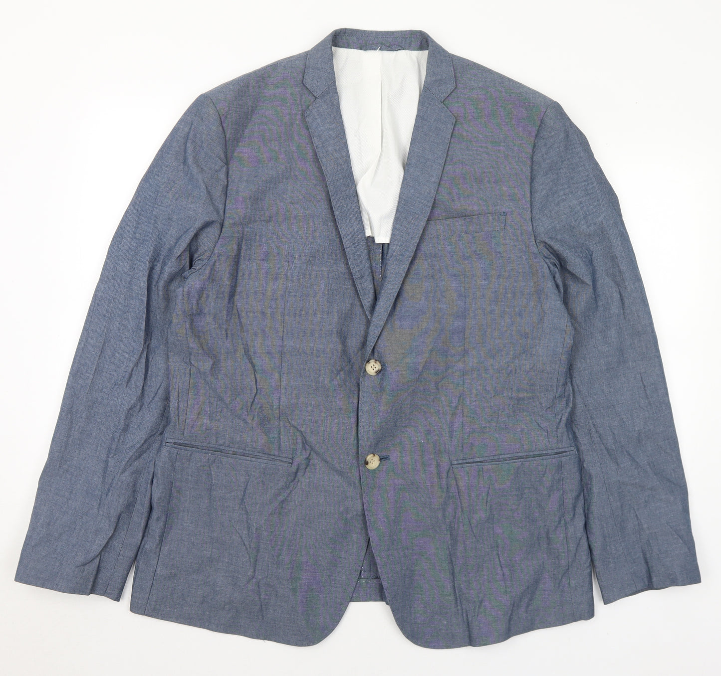 Stefano Mens Blue Cotton Jacket Suit Jacket Size 42