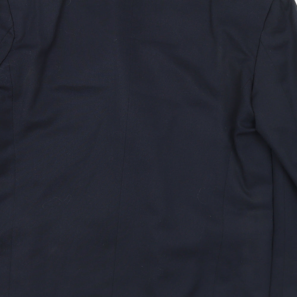 Topman Mens Blue Viscose Jacket Suit Jacket Size 38