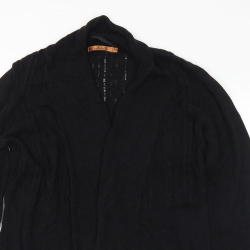 Belldiri Womens Black V-Neck Cotton Cardigan Jumper Size M