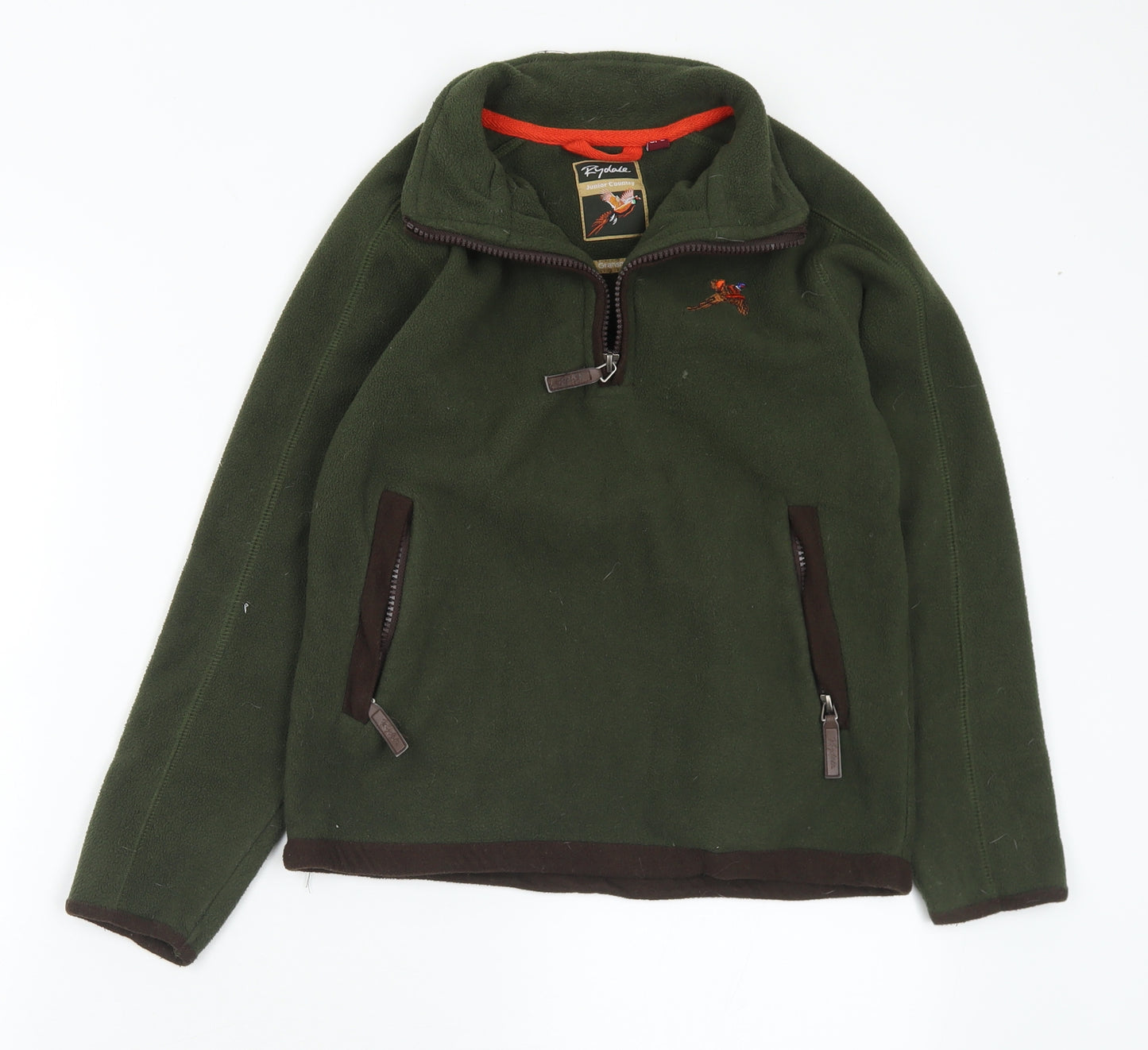 Rydale Boys Green Collared Polyester Pullover Jumper Size 5-6 Years