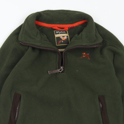Rydale Boys Green Collared Polyester Pullover Jumper Size 5-6 Years