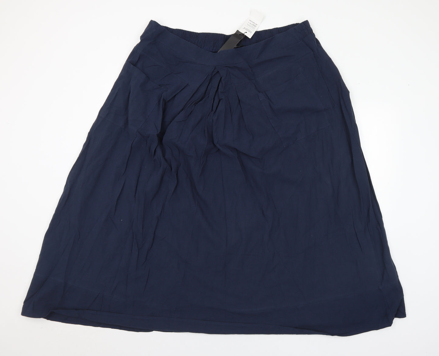 Zanzea Womens Blue Cotton A-Line Skirt One Size - 5XL