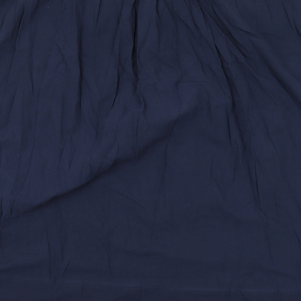 Zanzea Womens Blue Cotton A-Line Skirt One Size - 5XL