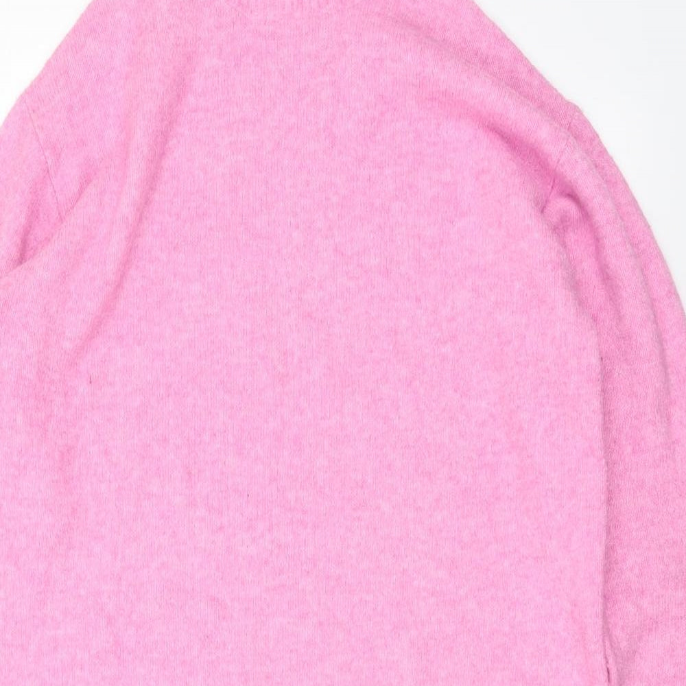 New Look Womens Pink Acrylic Jumper Dress Size S Roll Neck - Maternity