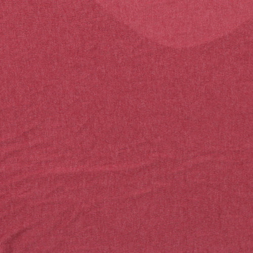 Preworn Womens Red Viscose Basic T-Shirt Size S V-Neck