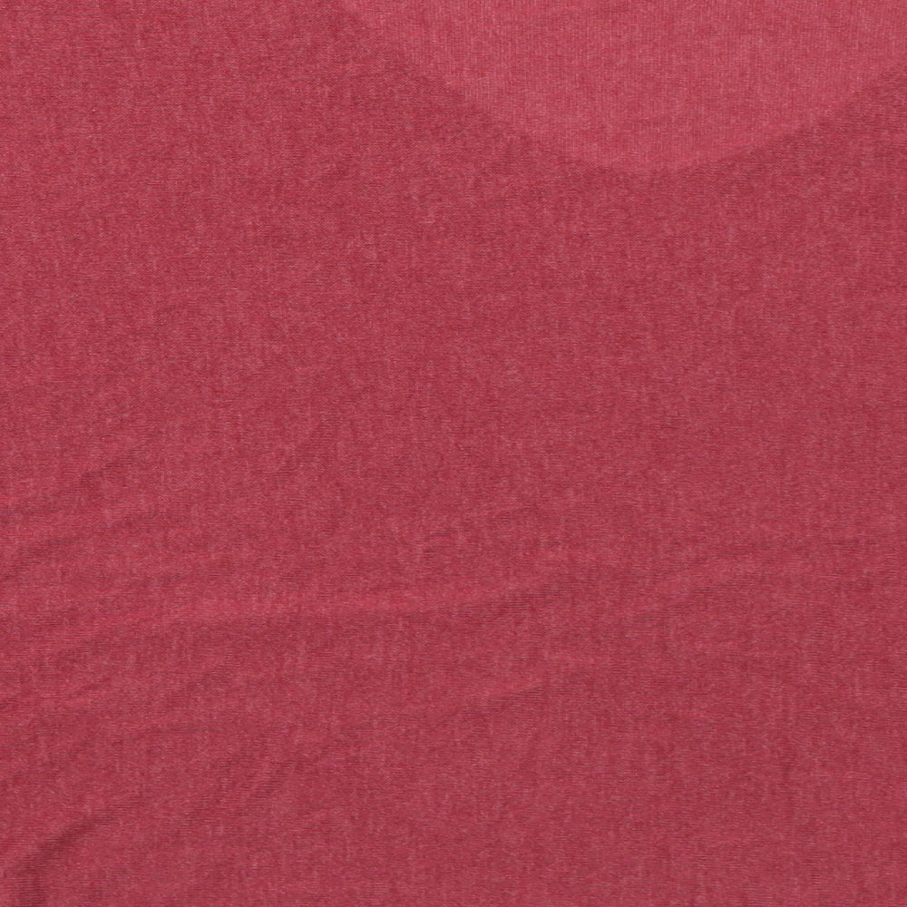 Preworn Womens Red Viscose Basic T-Shirt Size S V-Neck