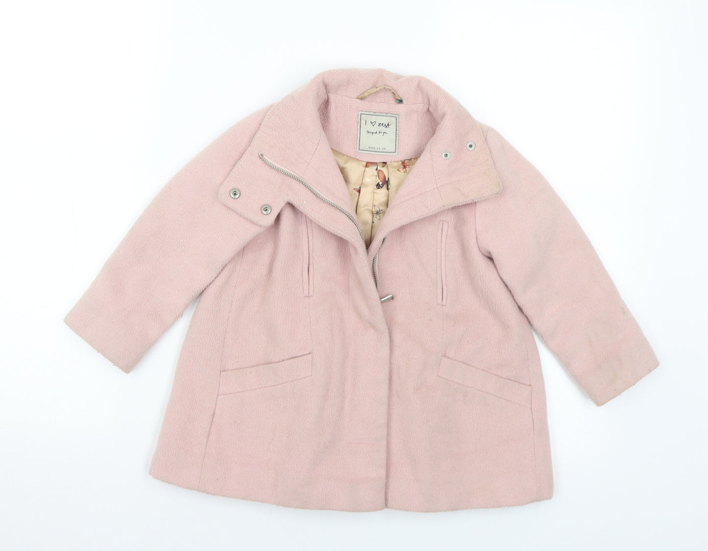 NEXT Girls Pink Parka Coat Size 3 Years