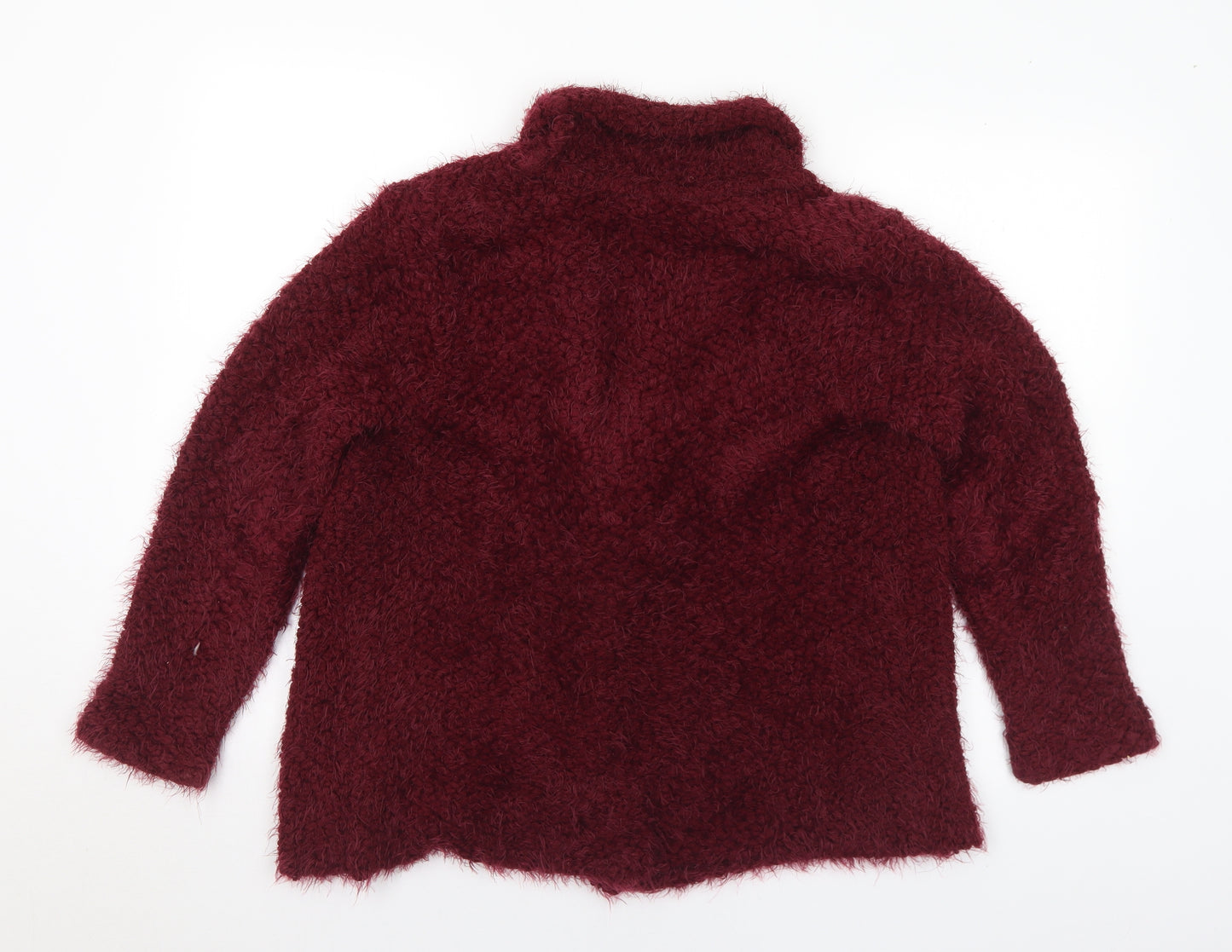 Roman Womens Red Collared Polyester Cardigan Jumper Size 14