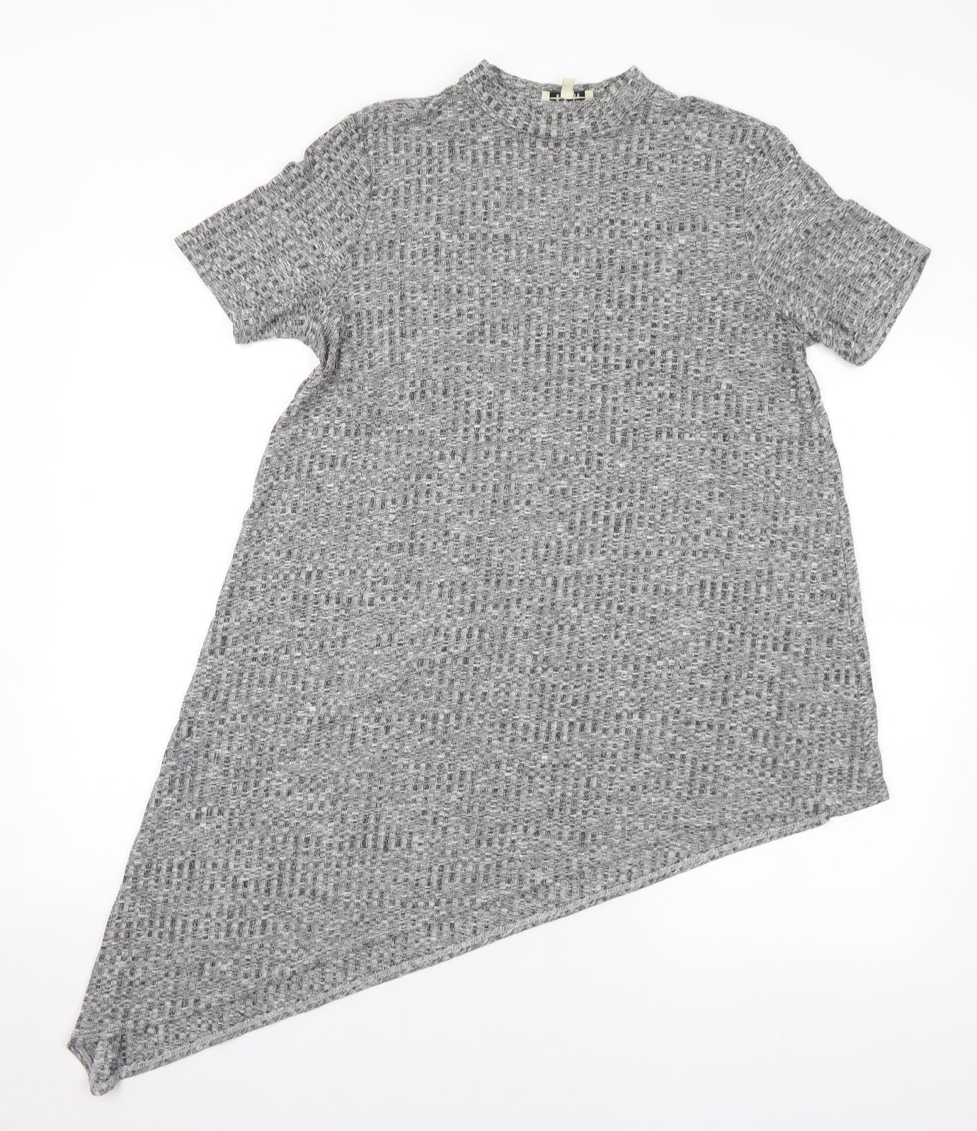 Matalan Womens Grey Mock Neck Viscose Pullover Jumper Size 16