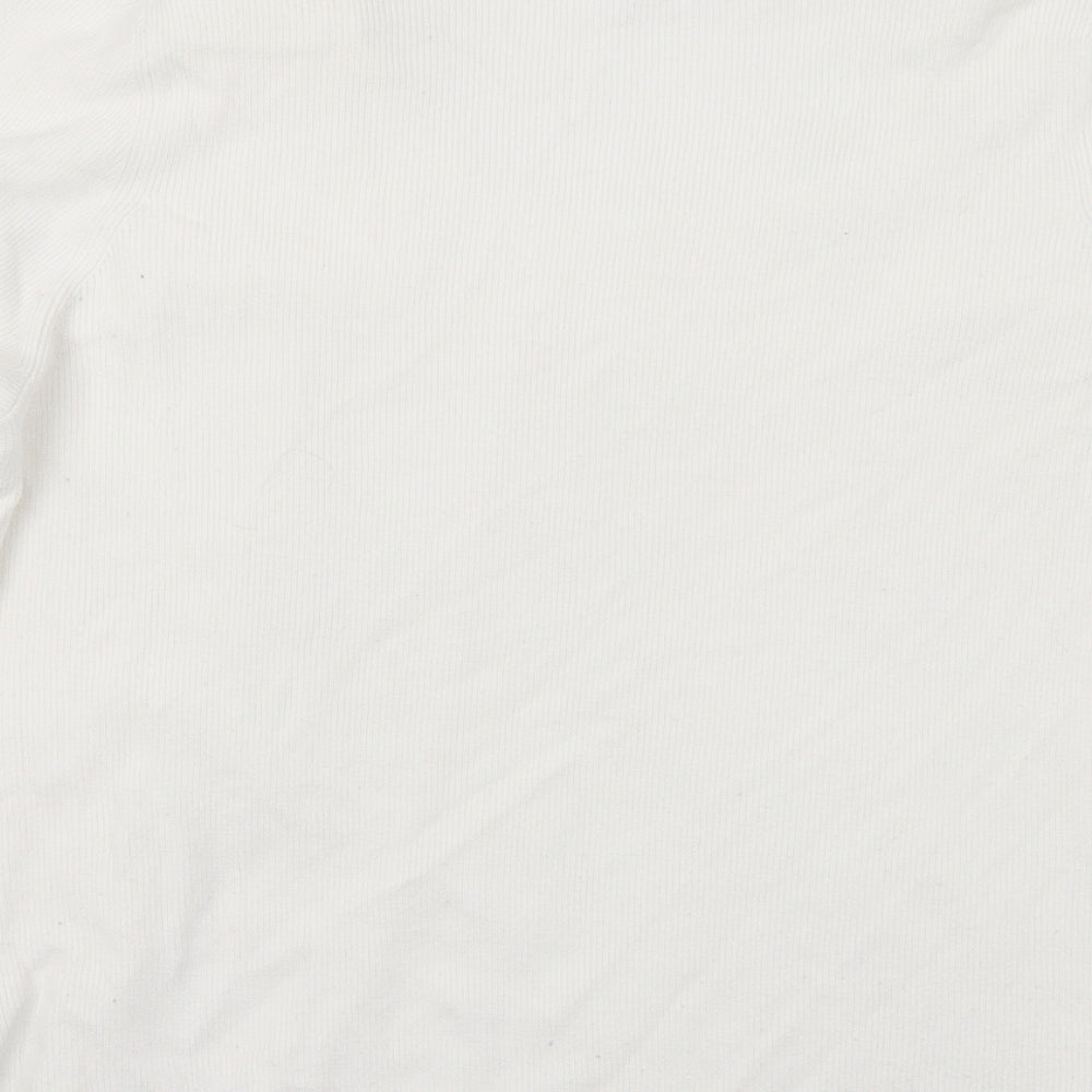 Marks and Spencer Womens White Round Neck Polyester Pullover Jumper Size 18