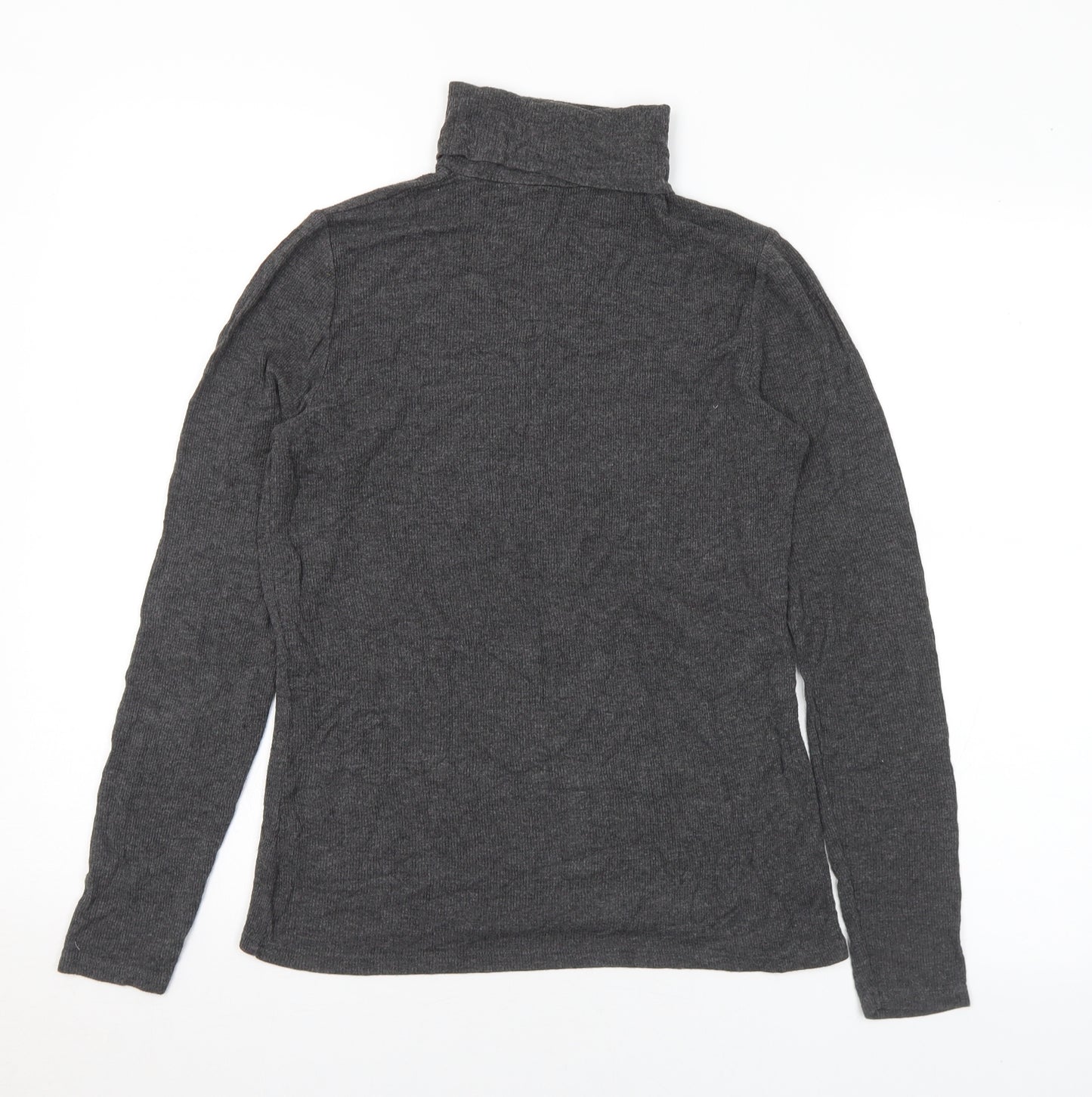 Primark Womens Grey Roll Neck Viscose Pullover Jumper Size 16