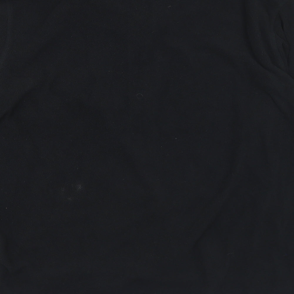 Winter Adventures Mens Black Collared Polyester Pullover Jumper Size M