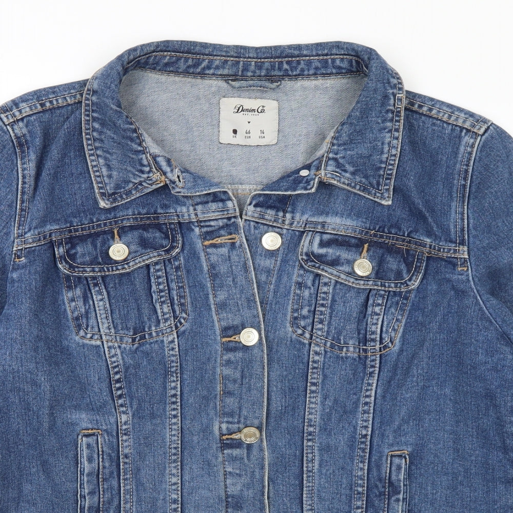 Denim & Co. Womens Blue Jacket Size 18