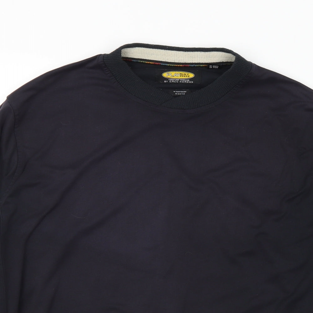 Greg Norman Mens Black Polyester Pullover Sweatshirt Size M