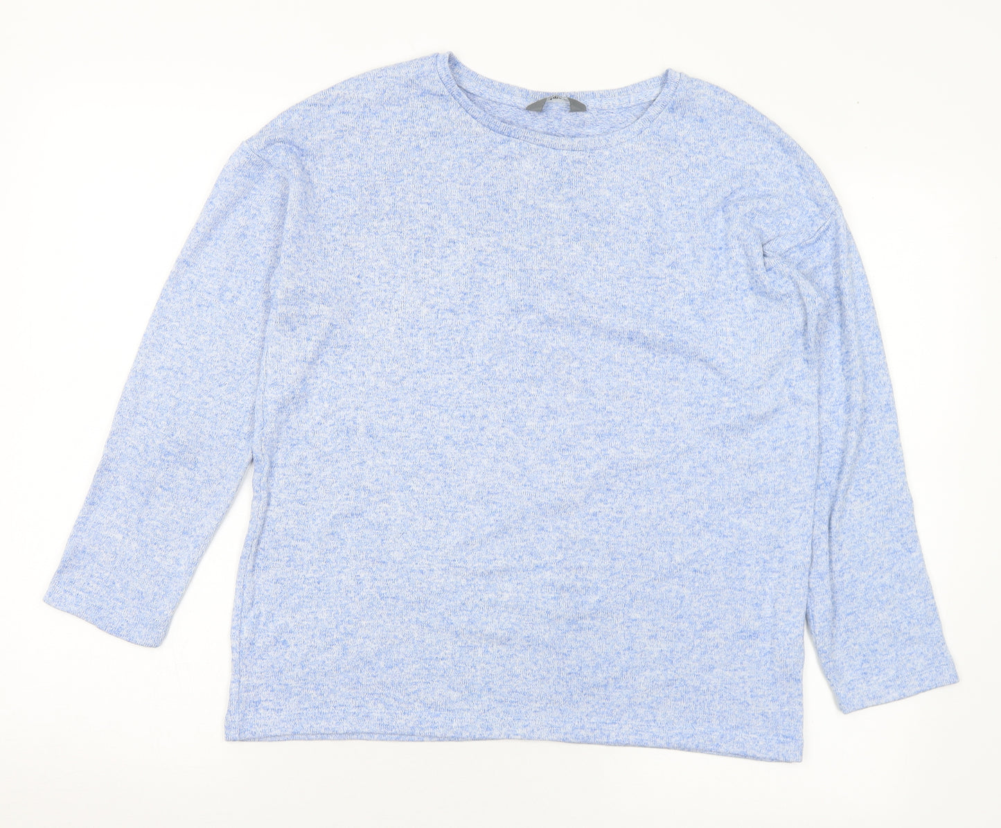 Nutmeg Womens Blue Round Neck Polyester Pullover Jumper Size 8