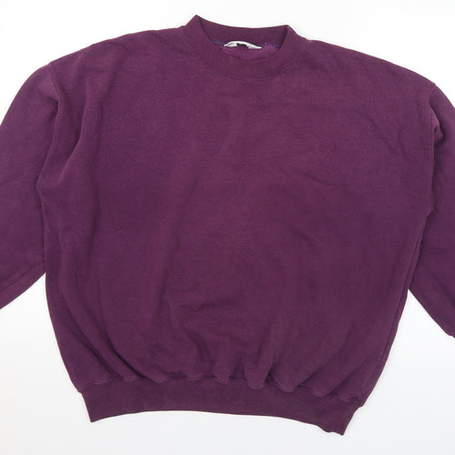 Damart Womens Purple Polyester Pullover Sweatshirt Size XL
