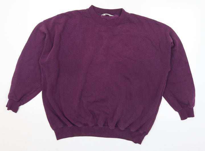 Damart Womens Purple Polyester Pullover Sweatshirt Size XL