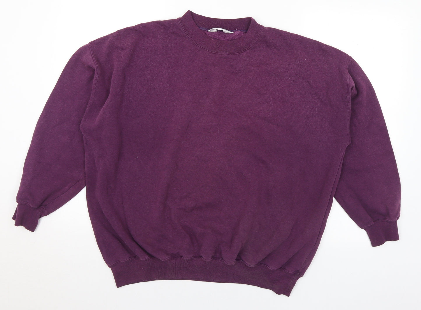 Damart Womens Purple Polyester Pullover Sweatshirt Size XL