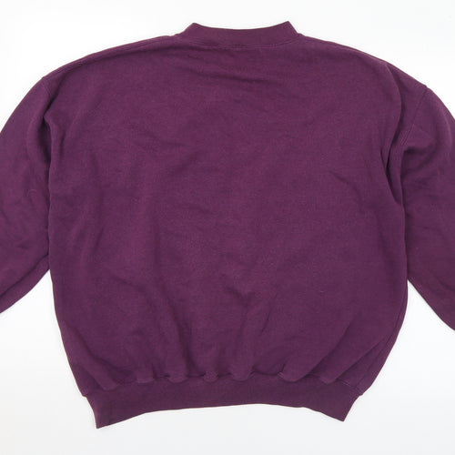 Damart Womens Purple Polyester Pullover Sweatshirt Size XL