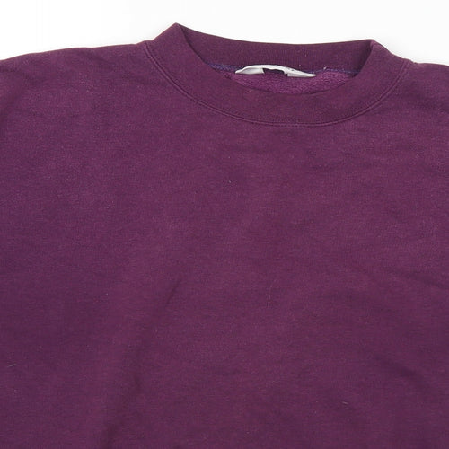 Damart Womens Purple Polyester Pullover Sweatshirt Size XL