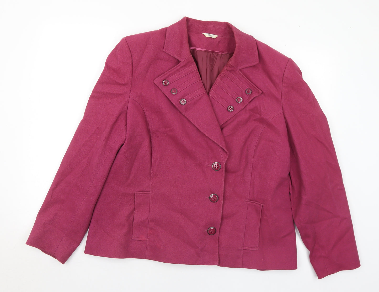 Klass Womens Purple Jacket Coat Size 20