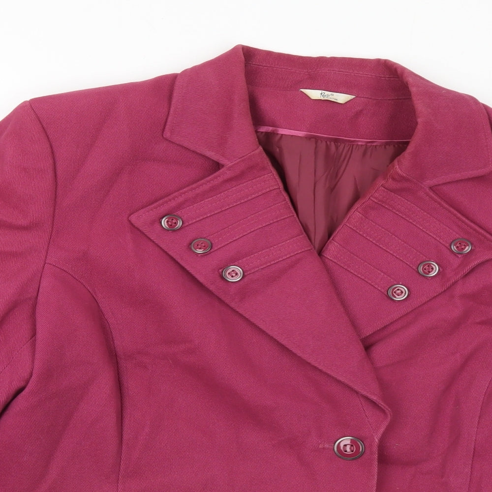 Klass Womens Purple Jacket Coat Size 20