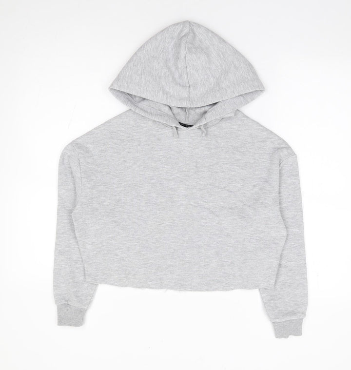 New Look Girls Grey Polyester Pullover Hoodie Size 12-13 Years Pullover