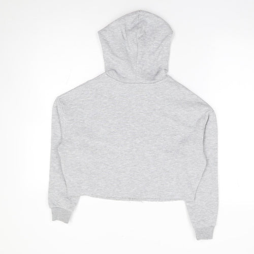 New Look Girls Grey Polyester Pullover Hoodie Size 12-13 Years Pullover