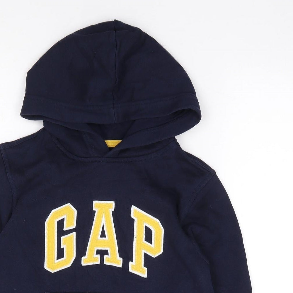 Gap Boys Blue Cotton Pullover Hoodie Size 6-7 Years Pullover