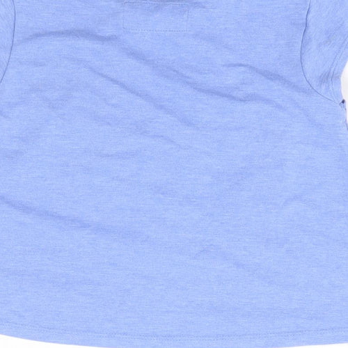 TU Girls Blue Floral Polyester Jersey T-Shirt Size 3-4 Years Crew Neck Pullover
