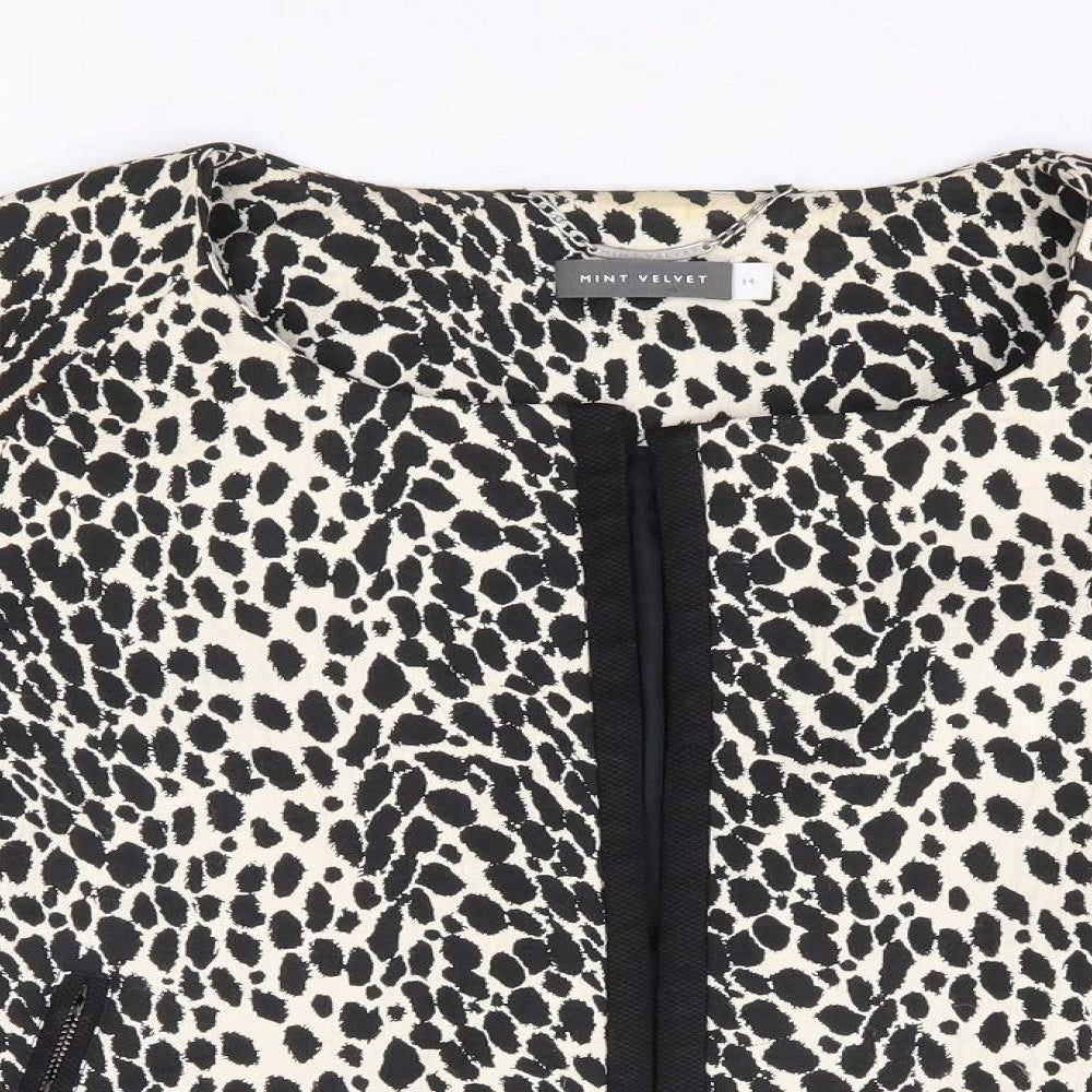 Mint Velvet Womens Ivory Geometric Jacket Size 14