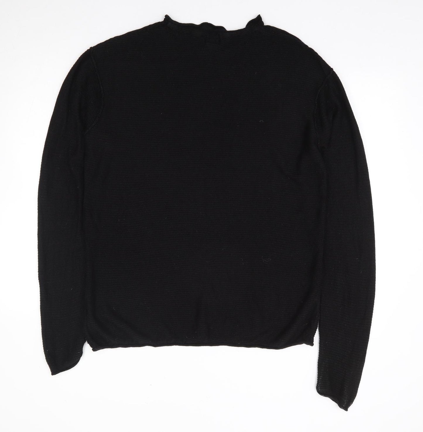 H&M Womens Black Round Neck Acrylic Pullover Jumper Size M