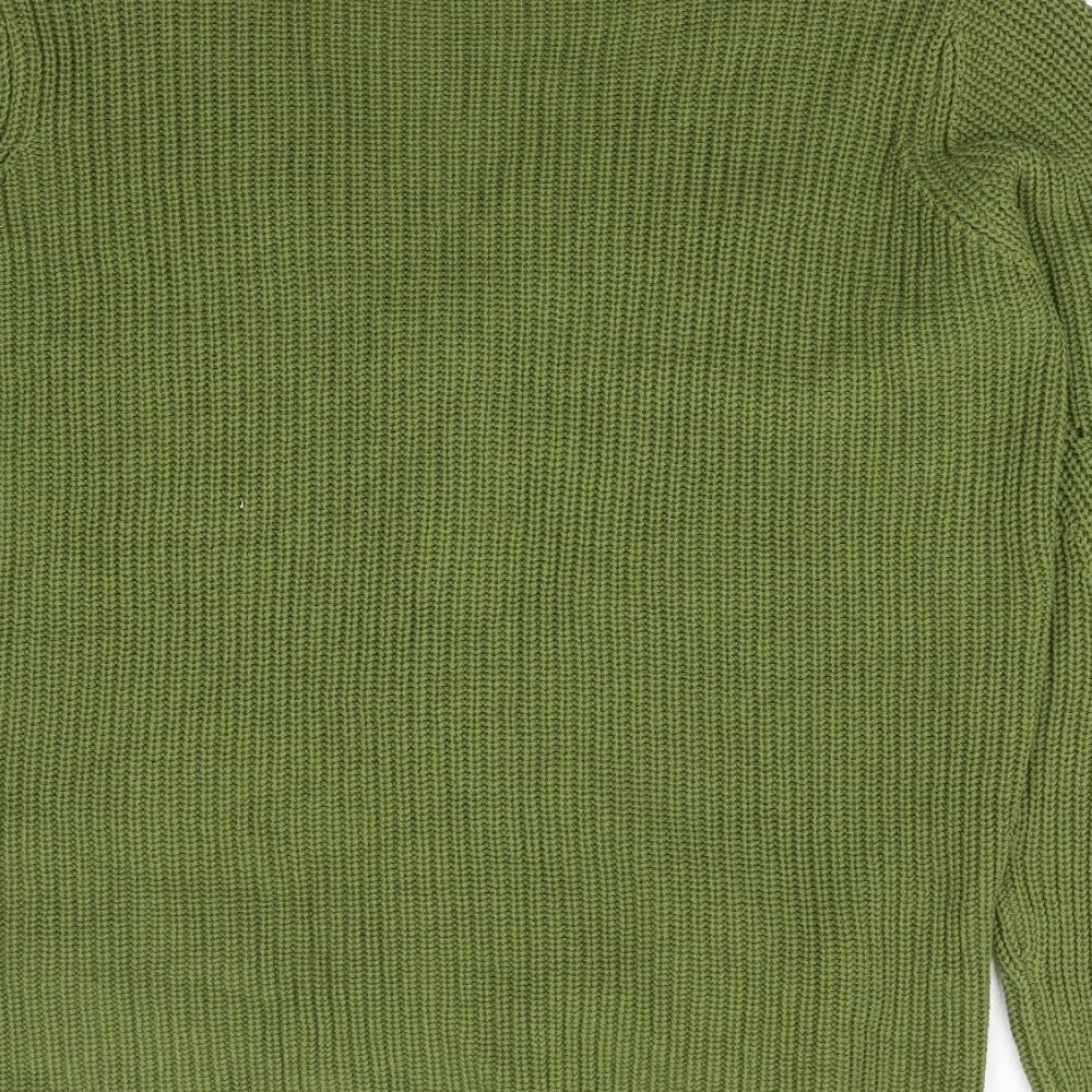 Damart Womens Green V-Neck Cotton Cardigan Jumper Size 14