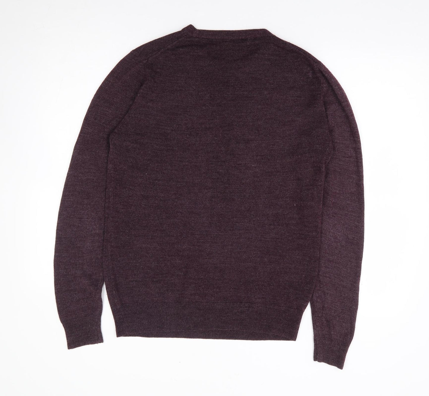 Primark Mens Purple Crew Neck Acrylic Pullover Jumper Size M