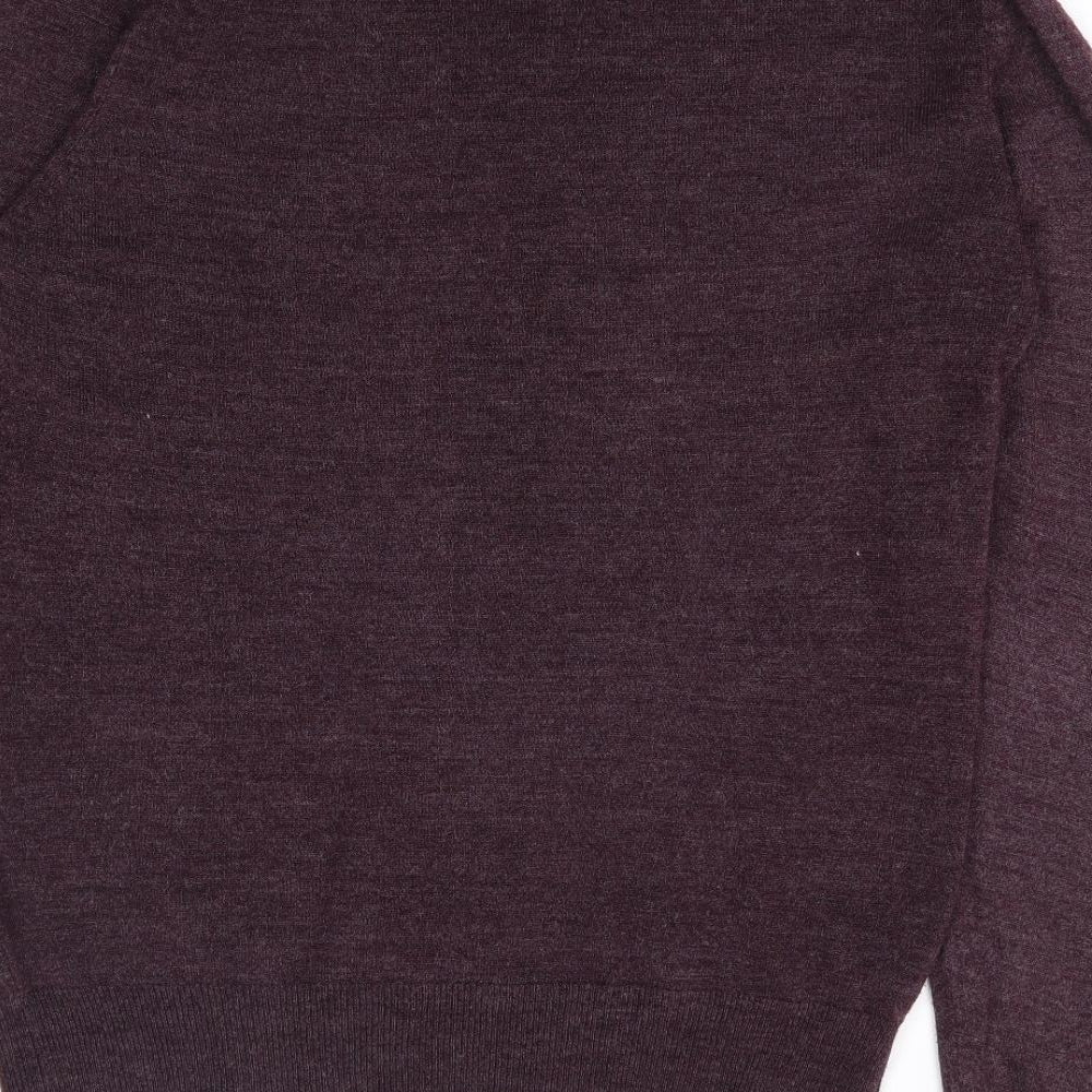 Primark Mens Purple Crew Neck Acrylic Pullover Jumper Size M