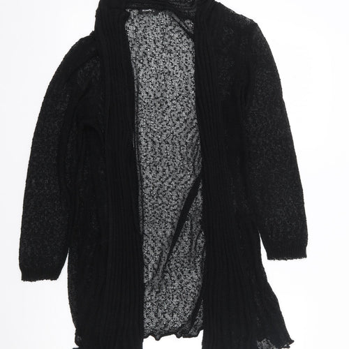 Roman Womens Black V-Neck Polyamide Cardigan Jumper Size 16