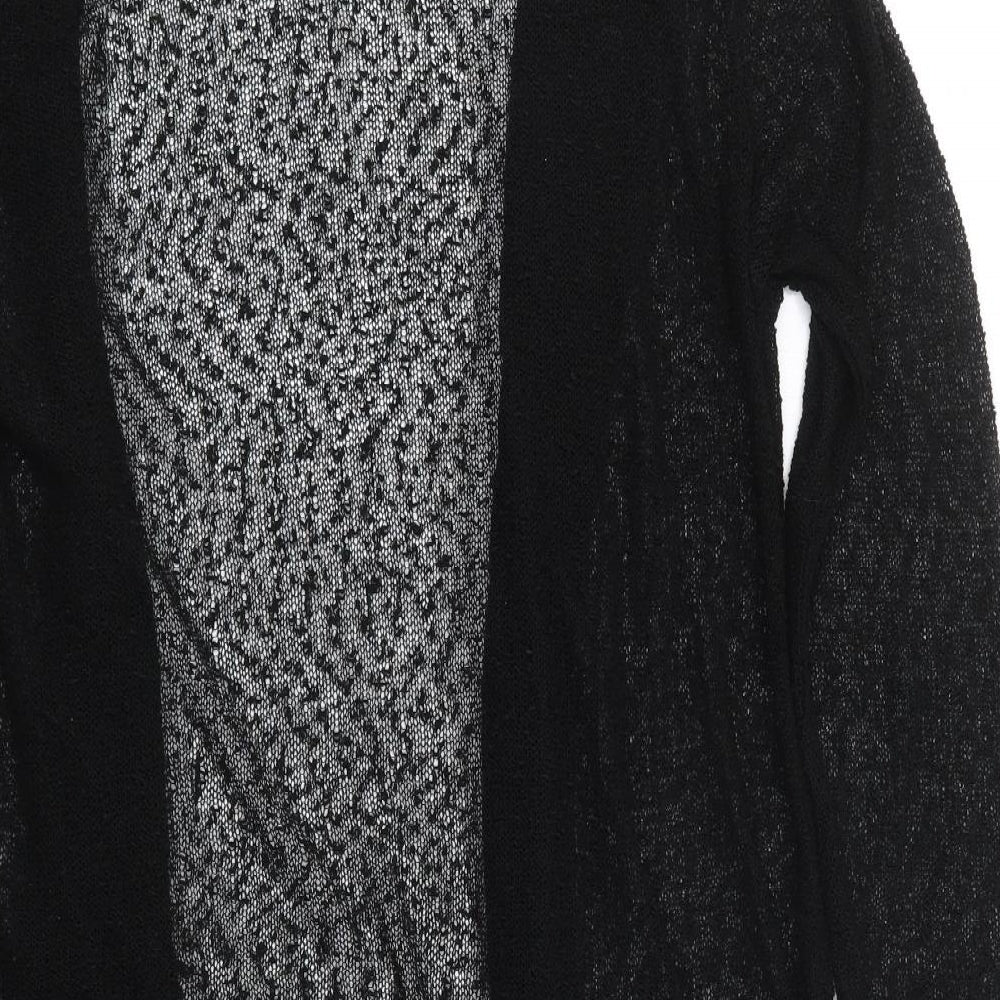 Roman Womens Black V-Neck Polyamide Cardigan Jumper Size 16