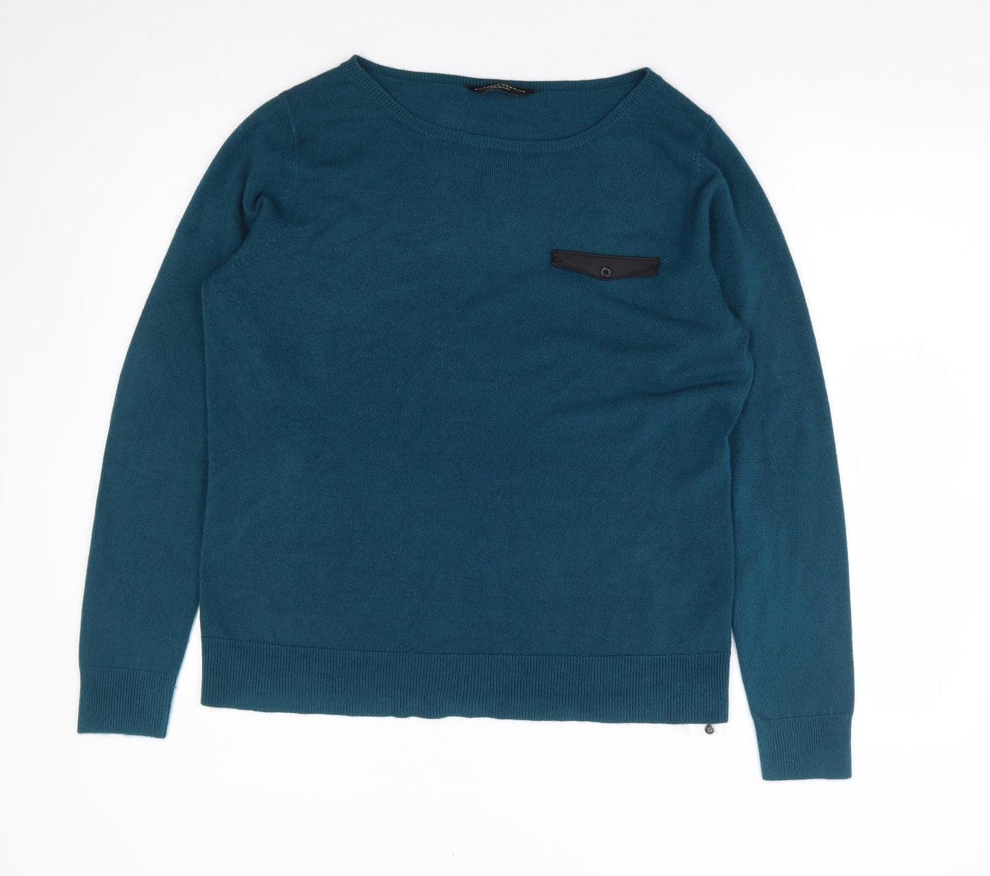 Dorothy Perkins Womens Green Boat Neck Acrylic Pullover Jumper Size 18