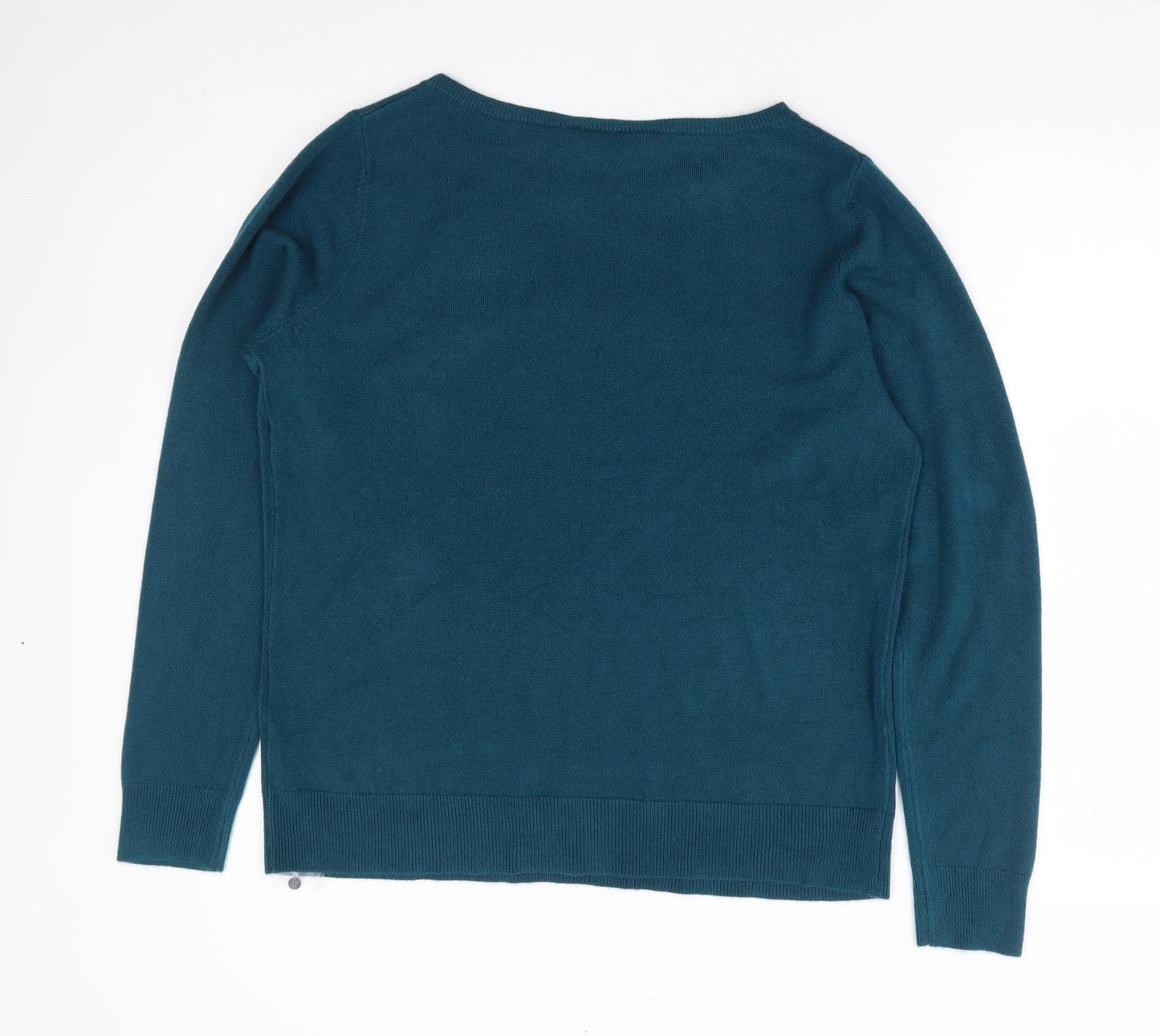 Dorothy Perkins Womens Green Boat Neck Acrylic Pullover Jumper Size 18