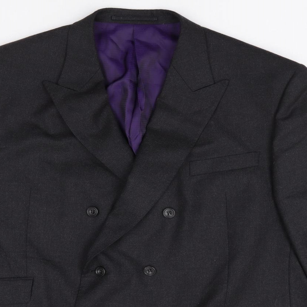 Alfred Brown Mens Grey Wool Jacket Suit Jacket Size 48