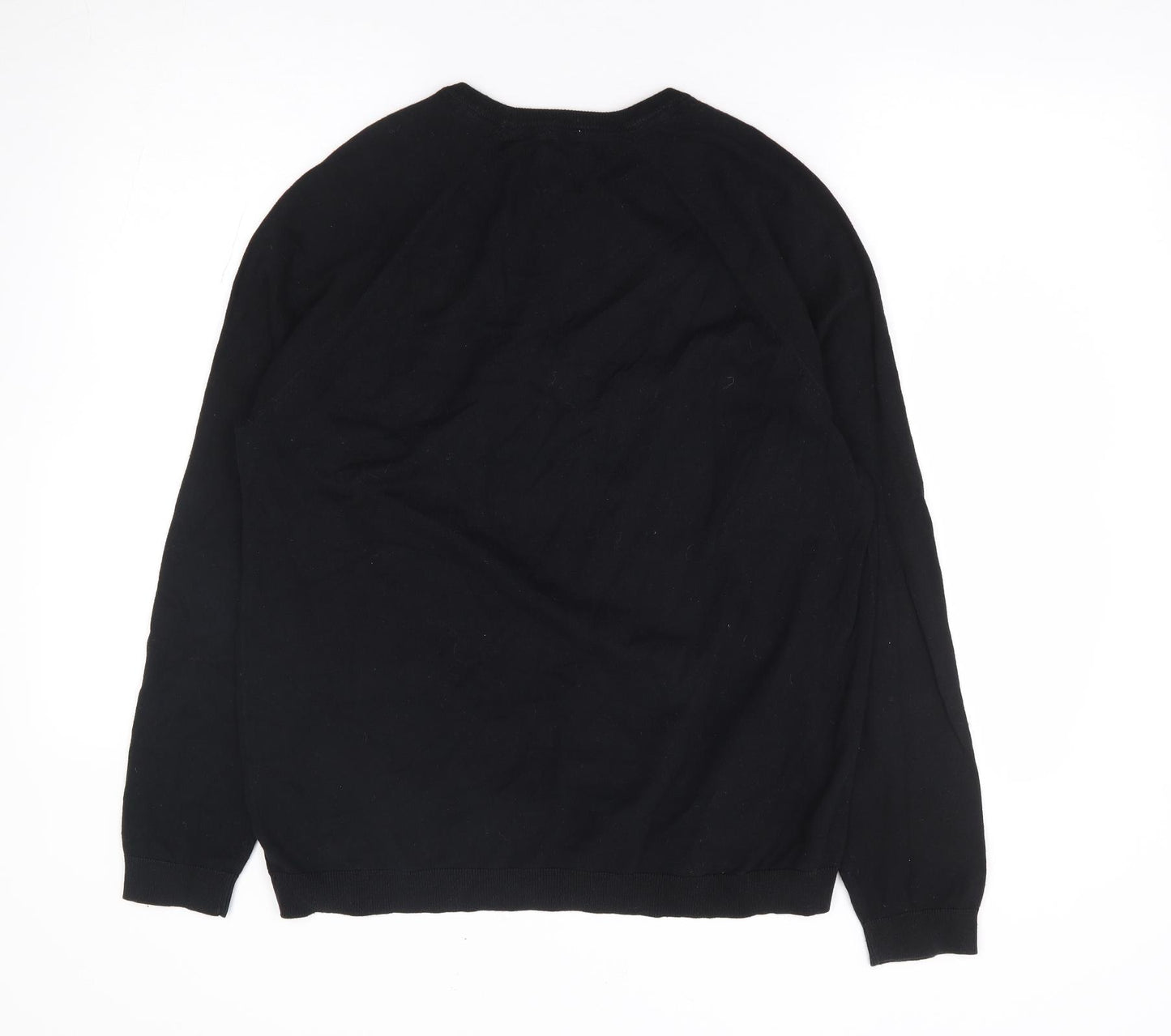 Burton Mens Black Crew Neck Polyester Pullover Jumper Size L