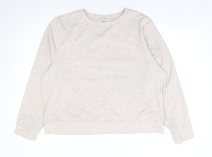 Papaya Womens Beige Polyester Pullover Sweatshirt Size L Pullover