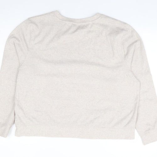 Papaya Womens Beige Polyester Pullover Sweatshirt Size L Pullover